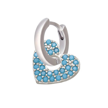 ZHUKOU  1 piece CZ crystal small hoop earring Exquisite gold/silver color star heart cute women earrings for gifts VE225 daiiibabyyy